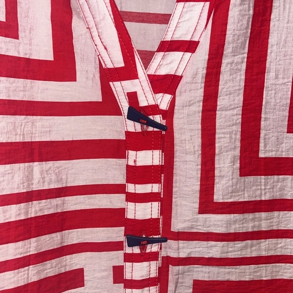 Multiples size XL maternity top in red and white, nautical theme / preowned - Picture 3 of 7